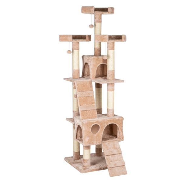 66" sisal hemp cat tree tower pet house play kitten with cozy perches beige cat climb holder pet toy 
66" sisal hemp cat tree tower pet house play kitten with cozy perches beige cat climb holder pet toy