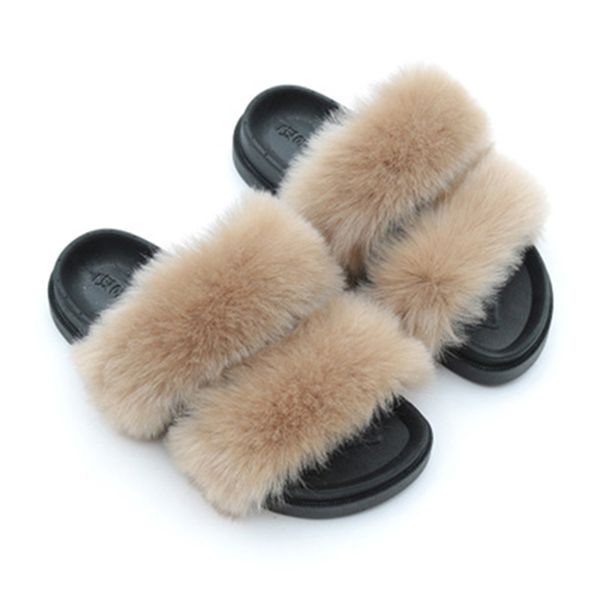 women fur plush home slippers 2020 woman open toe slides women's flats ladies fashion thick bottom female shoes plus size 45, Black
women fur plush home slippers 2020 woman open toe slides women's flats ladies fashion thick bottom female shoes plus size 45, Black