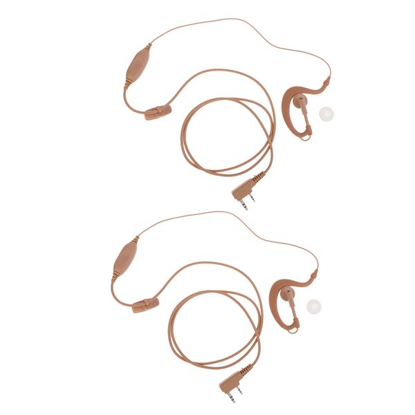 2pcs 2pin walkie talkies headsets , walky talky headphones earphones with microphone and cloth clip brown
2pcs 2pin walkie talkies headsets , walky talky headphones earphones with microphone and cloth clip brown