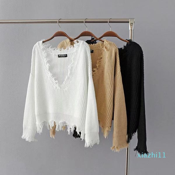raw edge sweater white pullover low back women jumper fall 2017 fashion spring long sleeve loose sweater, White;black
raw edge sweater white pullover low back women jumper fall 2017 fashion spring long sleeve loose sweater, White;black