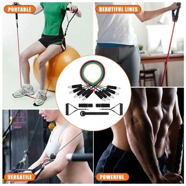 11 pcs training resistance bands set fitness gym stretch expander pull rope gym rubber pilates elastic tubes workout equipment
11 pcs training resistance bands set fitness gym stretch expander pull rope gym rubber pilates elastic tubes workout equipment