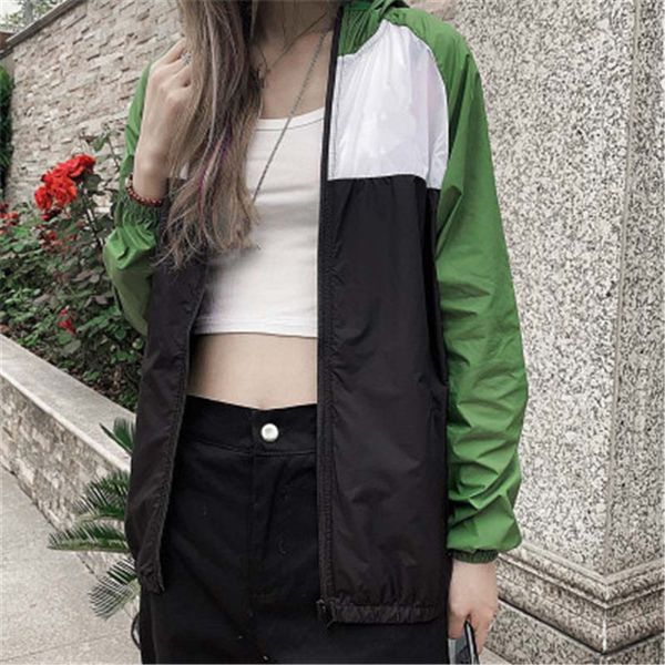 дамы colorblocked пуловеров весна осени вскользь солнцезащитных пальто дизайнера женского zipper сыпучего лоскутная куртка с капюшоном, Black;brown
дамы colorblocked пуловеров весна осени вскользь солнцезащитных пальто дизайнера женского zipper сыпучего лоскутная куртка с капюшоном, Black;brown