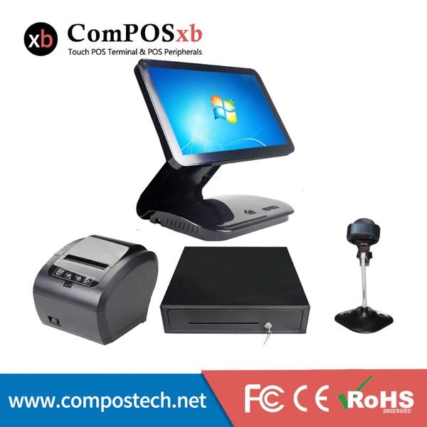 

monitors epos whole set lcd capacitive touch terminal with printer barcode scanner cash register