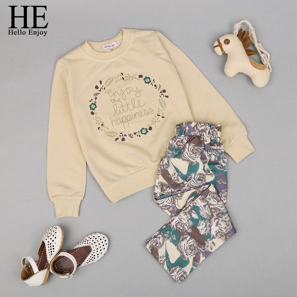 he hello enjoy girls clothes set children clothing spring autumn fashion kids long sleeve sweater+print pants casual tracksuit, White
he hello enjoy girls clothes set children clothing spring autumn fashion kids long sleeve sweater+print pants casual tracksuit, White