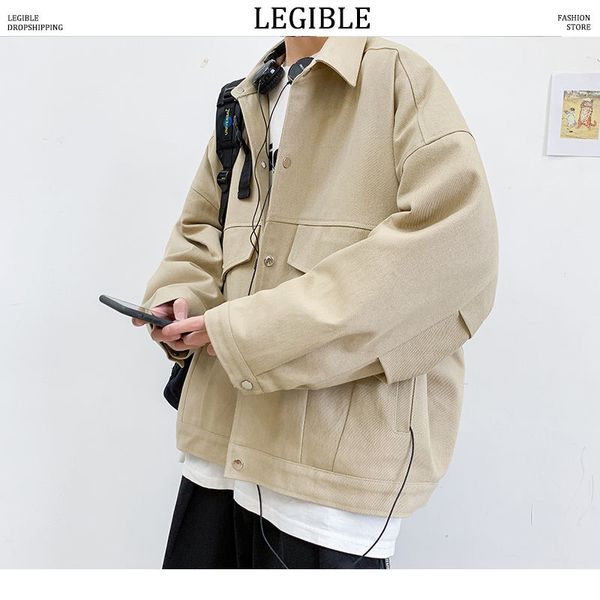 men's jackets legible oversized streetwear men casual loose windbreaker coats 2021 autumn hip hop, Black;brown
men's jackets legible oversized streetwear men casual loose windbreaker coats 2021 autumn hip hop, Black;brown
