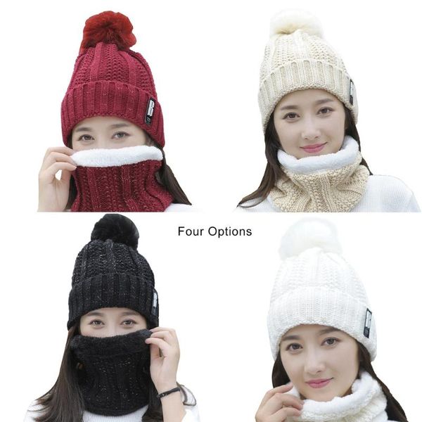 brand winter knitted beanies with hair ball ladies warm solid color hat scarf suit outdoor cold hat and scarf suit, Blue;gray
brand winter knitted beanies with hair ball ladies warm solid color hat scarf suit outdoor cold hat and scarf suit, Blue;gray