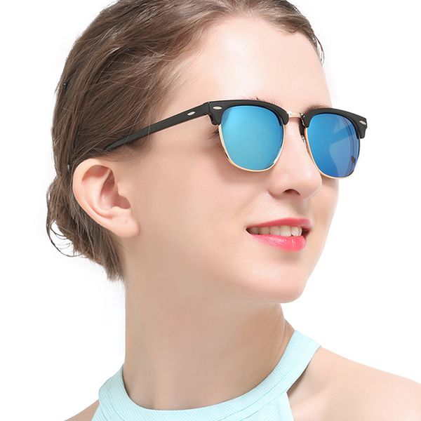 half metal classic fashion new sunglasses men/women brand designer retro rivet lens sun glasses female oculos, White;black
half metal classic fashion new sunglasses men/women brand designer retro rivet lens sun glasses female oculos, White;black