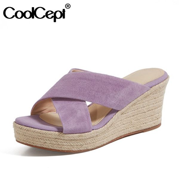 coolcept women sandals genuine leather fashion high wedges shoes woman summer platform office lady daily footwear size 34-39, Black
coolcept women sandals genuine leather fashion high wedges shoes woman summer platform office lady daily footwear size 34-39, Black