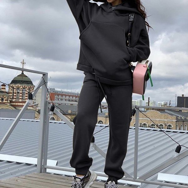 two piece women hoodie tracksuits casual long sleeve loose oversized streetwear autumn winter suits shirt + sport pants set, White;black
two piece women hoodie tracksuits casual long sleeve loose oversized streetwear autumn winter suits shirt + sport pants set, White;black