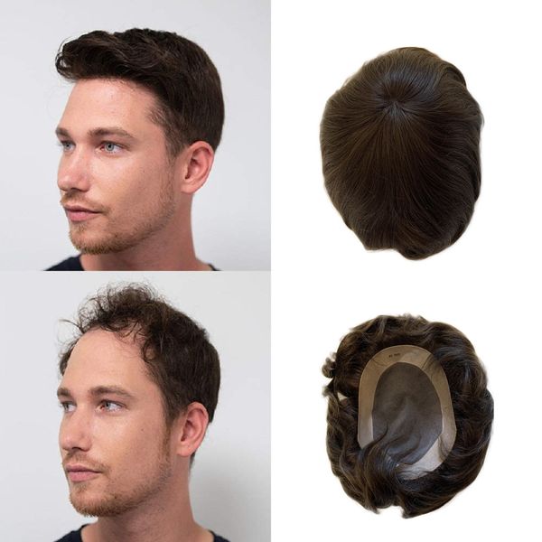 2020 swiss lace & pu toupee replacement systems handmade men wig hairpiece natural remy indian human hair 6 inch, Black
2020 swiss lace & pu toupee replacement systems handmade men wig hairpiece natural remy indian human hair 6 inch, Black