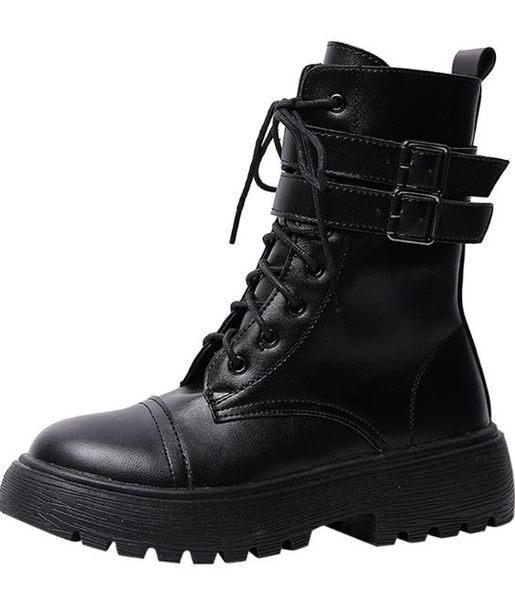 fashion buckle chunky boots women casual lace up platform ankle boots woman waterproof pu leather punk botas mujer lolita shoes, Black
fashion buckle chunky boots women casual lace up platform ankle boots woman waterproof pu leather punk botas mujer lolita shoes, Black