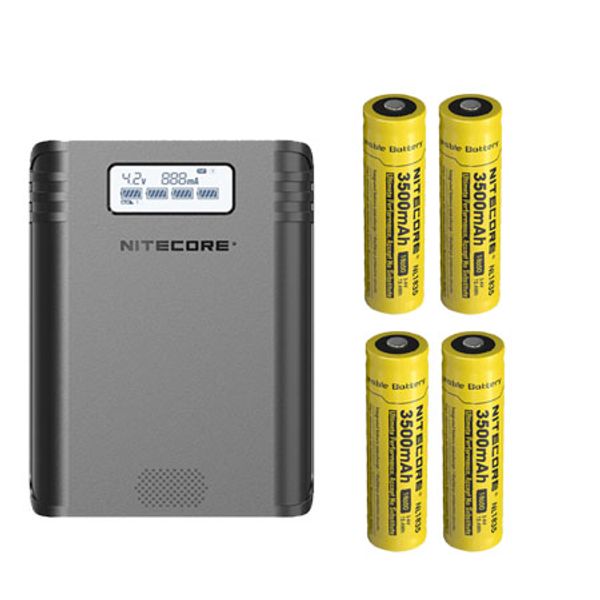 new nitecore f4 2x 5v 2a usb power bank for phone charger + 4xnitecore 3500mah battery
new nitecore f4 2x 5v 2a usb power bank for phone charger + 4xnitecore 3500mah battery
