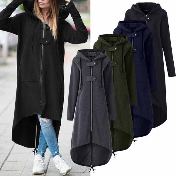 women sweatshirt dress zanzea fashion asymmetrical hoodies autumn zipper buckles coats plus size hooded outerwear plus size 7, Black
women sweatshirt dress zanzea fashion asymmetrical hoodies autumn zipper buckles coats plus size hooded outerwear plus size 7, Black