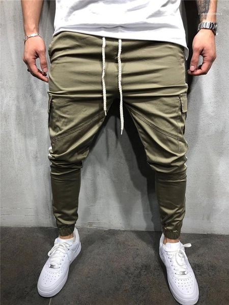 sweatpants for men mens casual sports fittness pants solid color patchwork slim man pencil pants with pocket cargo, Black
sweatpants for men mens casual sports fittness pants solid color patchwork slim man pencil pants with pocket cargo, Black