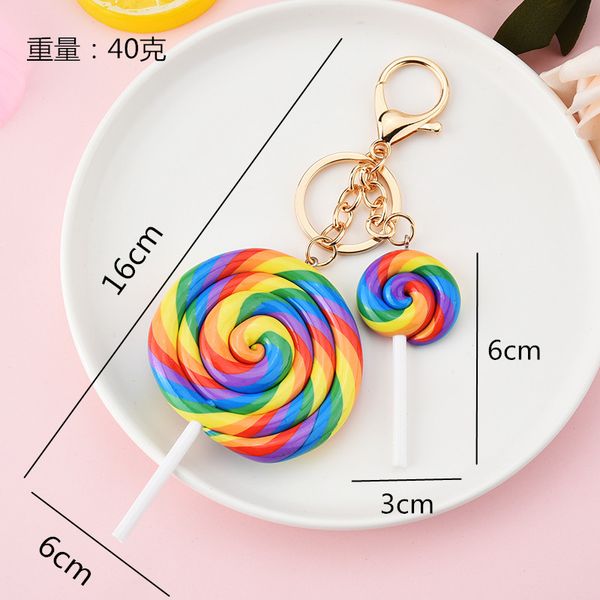 simulation rainbow lollipop keychain girl cute candy color round car keyring key holder resin key chain kids gift llaveros, Silver
simulation rainbow lollipop keychain girl cute candy color round car keyring key holder resin key chain kids gift llaveros, Silver