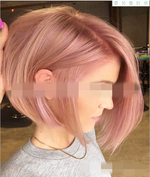 wig female middle point bangs lotus pink fluffy inner buckle net red cute natural bobo whole wig set, Black
wig female middle point bangs lotus pink fluffy inner buckle net red cute natural bobo whole wig set, Black