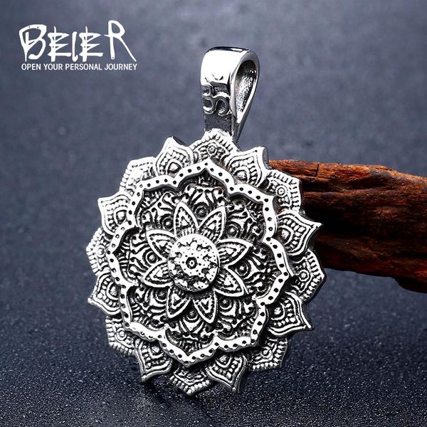 pendant necklaces beier 316l stainless steel tibet spiritual necklace mandala geometry amulet religious jewelry lp310, Silver
pendant necklaces beier 316l stainless steel tibet spiritual necklace mandala geometry amulet religious jewelry lp310, Silver