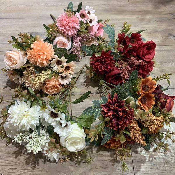 decorative flowers & wreaths hydrangea rose artificial bouquet 11 heads fake hand flower wedding decoration home table decor
decorative flowers & wreaths hydrangea rose artificial bouquet 11 heads fake hand flower wedding decoration home table decor