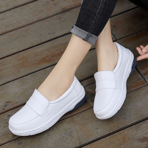women shoes casual flats leather walking loafers air cushion comfortable white shoes autumn sneakers female footwear slip on, Black
women shoes casual flats leather walking loafers air cushion comfortable white shoes autumn sneakers female footwear slip on, Black