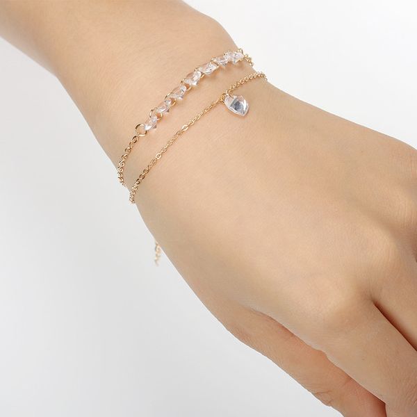 fashion popular double zircon bracelet love zircon shape graceful temperament natural bracelet female, Black
fashion popular double zircon bracelet love zircon shape graceful temperament natural bracelet female, Black