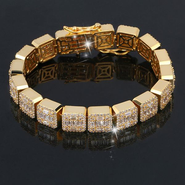 luxury quality 10mm gold color zircon stone square bracelet cz stone tennis chain bracelets for men hip hop fashion jewelry with gift, Black
luxury quality 10mm gold color zircon stone square bracelet cz stone tennis chain bracelets for men hip hop fashion jewelry with gift, Black