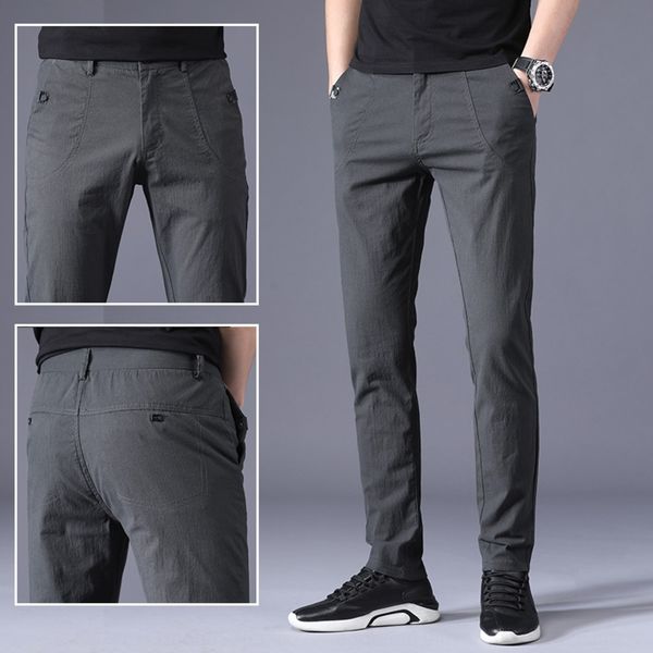 ice silk men's ultra-thin spring and breathable elastic summer summer wear slim fit casual pantstrousers casual pants small feet long p, Blue
ice silk men's ultra-thin spring and breathable elastic summer summer wear slim fit casual pantstrousers casual pants small feet long p, Blue