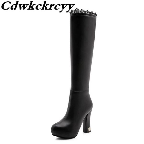 boots promotional products winter style lace high-heeled lean leg women white high cylinder chivalry size 34-43, Black
boots promotional products winter style lace high-heeled lean leg women white high cylinder chivalry size 34-43, Black