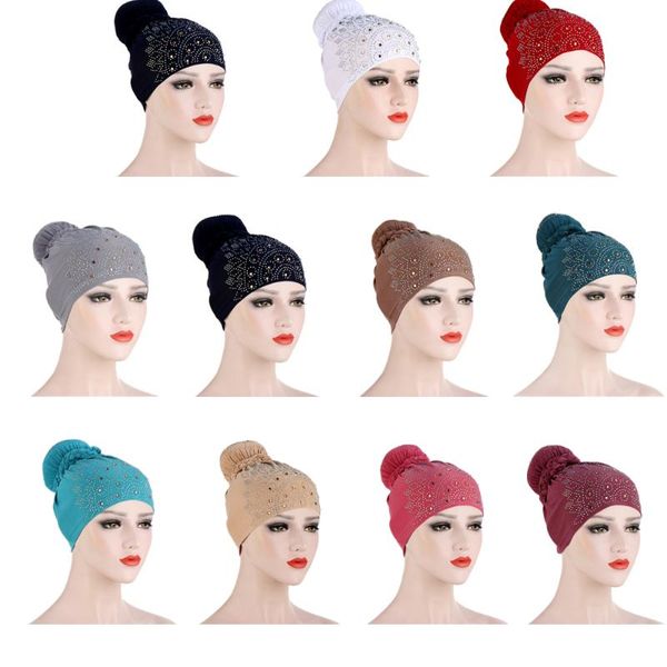 women muslim bonnet turban hair loss hat rhinestone knot braid beanies skullies ramadan islamic bandanas head wrap chemo cap new, Blue;gray
women muslim bonnet turban hair loss hat rhinestone knot braid beanies skullies ramadan islamic bandanas head wrap chemo cap new, Blue;gray