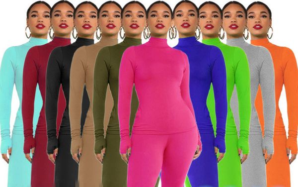 women stacked tracksuits high neck slim long sleeve pullover two piece sets designer solid color 2pcs women clothes dhl, Gray
women stacked tracksuits high neck slim long sleeve pullover two piece sets designer solid color 2pcs women clothes dhl, Gray
