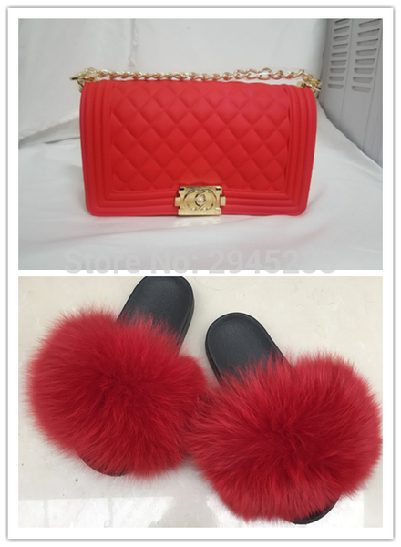 custom rainbow women real colorful handbags matching fur slides with candy jelly purse set, Black
custom rainbow women real colorful handbags matching fur slides with candy jelly purse set, Black