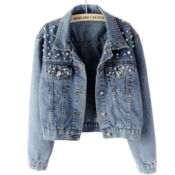 women's jackets pearl beading short denim women wash long sleeve vintage casual jean jacket coat jeans plus size 5xl, Black;brown
women's jackets pearl beading short denim women wash long sleeve vintage casual jean jacket coat jeans plus size 5xl, Black;brown