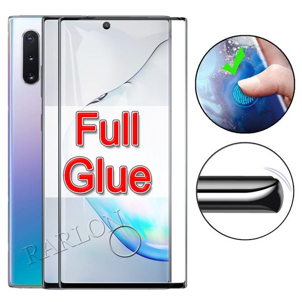 Image of Premium Full AB Glue 3D Curved Screen Protector Film Full Adhesive Tempered Glass For Samsung S23 Ultra S22 5G S21 Ultra s20 S10 Plus S9 S8 Galaxy Note 20 10 9 8