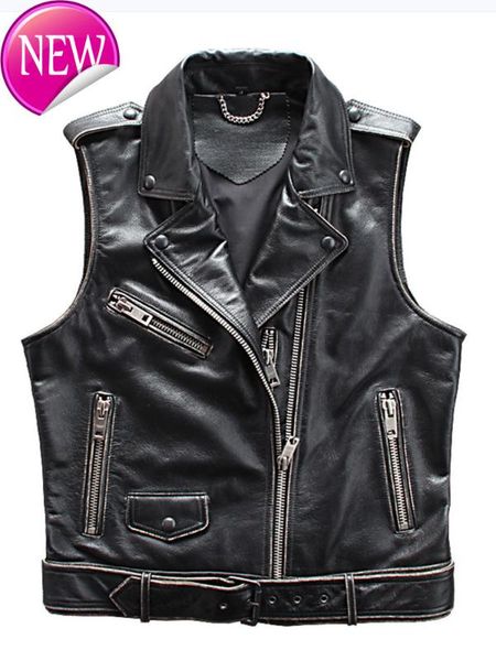 men's vests black 2021 vintage american motorcycle leather jacket genuine cowhide spring slim fit natural biker's vest, Black;white
men's vests black 2021 vintage american motorcycle leather jacket genuine cowhide spring slim fit natural biker's vest, Black;white