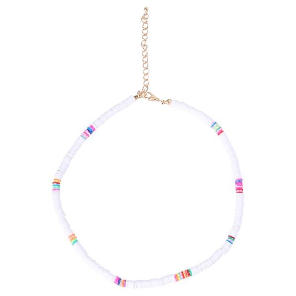 1pc bohemian necklace stylish neck pendant elegant polymer clay necklace (white, Silver
1pc bohemian necklace stylish neck pendant elegant polymer clay necklace (white, Silver