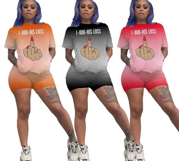 women two piece outfit summer short sleeve tshirt shorts set gradient color print fashion designer tracksuits, Gray
women two piece outfit summer short sleeve tshirt shorts set gradient color print fashion designer tracksuits, Gray