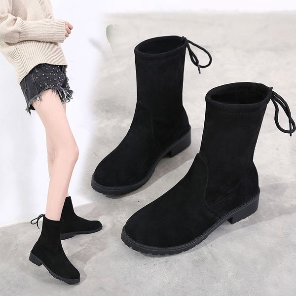 booties women korean version of the 2020 new thick heel rubber flat short tube sleeves women's single shoes women plus velvet, Black
booties women korean version of the 2020 new thick heel rubber flat short tube sleeves women's single shoes women plus velvet, Black