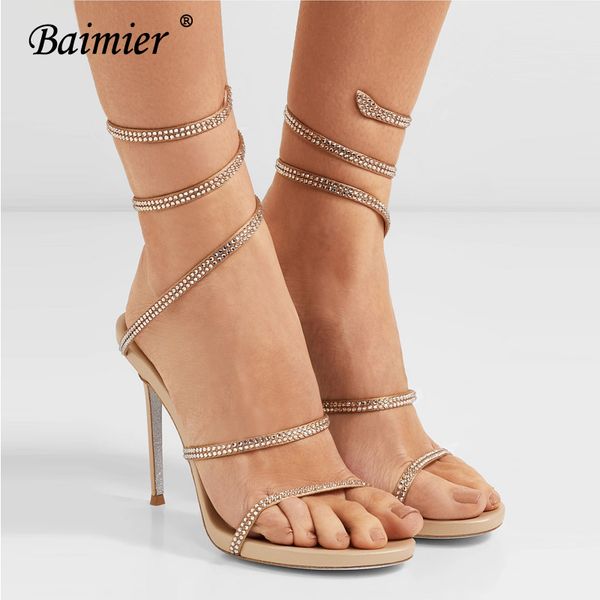 baimier summer luxury crystal high heel women sandals snake strap gladiator sandals for women open toe dress, Black
baimier summer luxury crystal high heel women sandals snake strap gladiator sandals for women open toe dress, Black