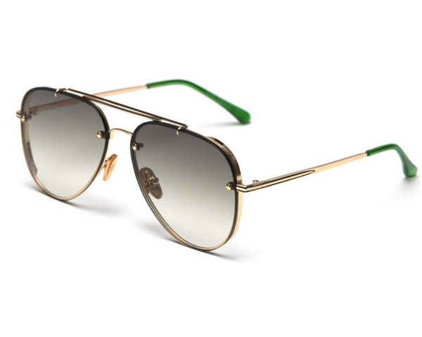on new metal sunglasses for men and women uv400, White;black