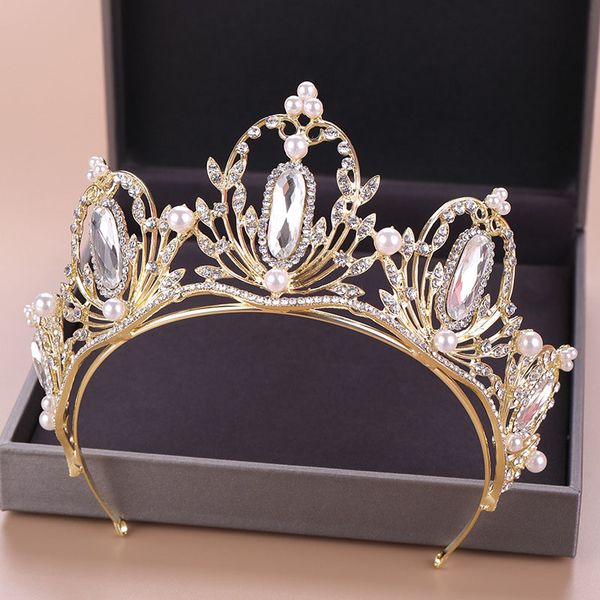 new delicate baroque style gold crystal simulated pearl tiaras and crowns for princess birthday queen pageant bride wedding, Golden;silver
new delicate baroque style gold crystal simulated pearl tiaras and crowns for princess birthday queen pageant bride wedding, Golden;silver