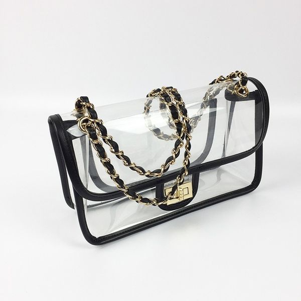 jelly bag transparent bag laser pvc chain shoulder diagonal female transparent purses and handbags
jelly bag transparent bag laser pvc chain shoulder diagonal female transparent purses and handbags