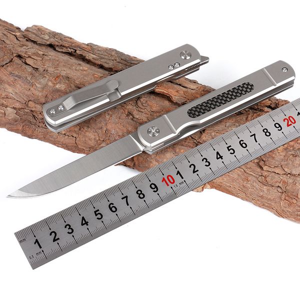 titanium carbon fiber handle d2 sharp blade folding light weight camping hunting pocket knife with clip tool
titanium carbon fiber handle d2 sharp blade folding light weight camping hunting pocket knife with clip tool