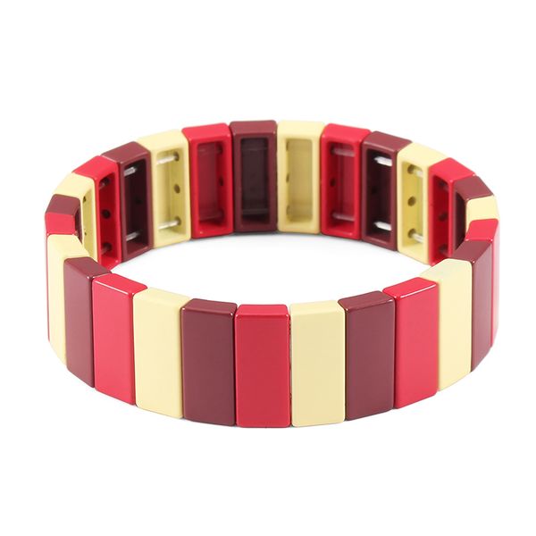 link, chain retro stackable tile enamel strechy bracelet women bohemian style multicolor elastic jewelry friend gift for her, Black
link, chain retro stackable tile enamel strechy bracelet women bohemian style multicolor elastic jewelry friend gift for her, Black
