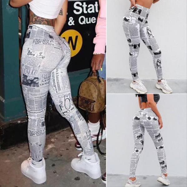 women ladies leggings hip push up print leggings high waist fitness outwear skinny jogging pants trousers, Black
women ladies leggings hip push up print leggings high waist fitness outwear skinny jogging pants trousers, Black