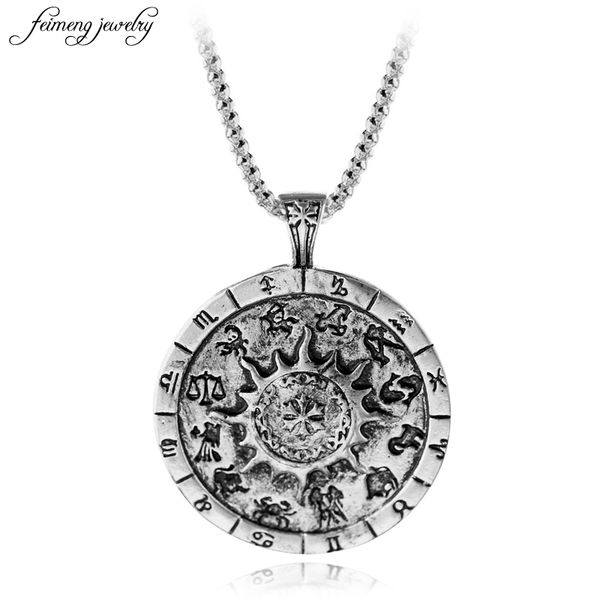 hip hop twelve constellations pendant necklace antique pendant gift male women fashion clothing accessories, Silver
hip hop twelve constellations pendant necklace antique pendant gift male women fashion clothing accessories, Silver