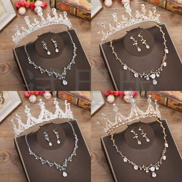 bride crown korean super fairy princess birthday crown tiara wedding hair accessories wedding headdress set, Golden;silver
bride crown korean super fairy princess birthday crown tiara wedding hair accessories wedding headdress set, Golden;silver
