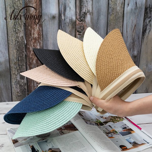 summer straw hat for women gorras fashion empty beach sun hats wide brim elegant panama holiday travel cap chapeau paille, Blue;gray
summer straw hat for women gorras fashion empty beach sun hats wide brim elegant panama holiday travel cap chapeau paille, Blue;gray