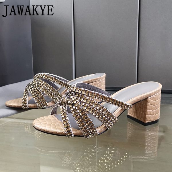 slippers 2021 rhinestone women crystal chain peep toe chunky heels gladiator sandals designer glitter party shoes woman, Black
slippers 2021 rhinestone women crystal chain peep toe chunky heels gladiator sandals designer glitter party shoes woman, Black