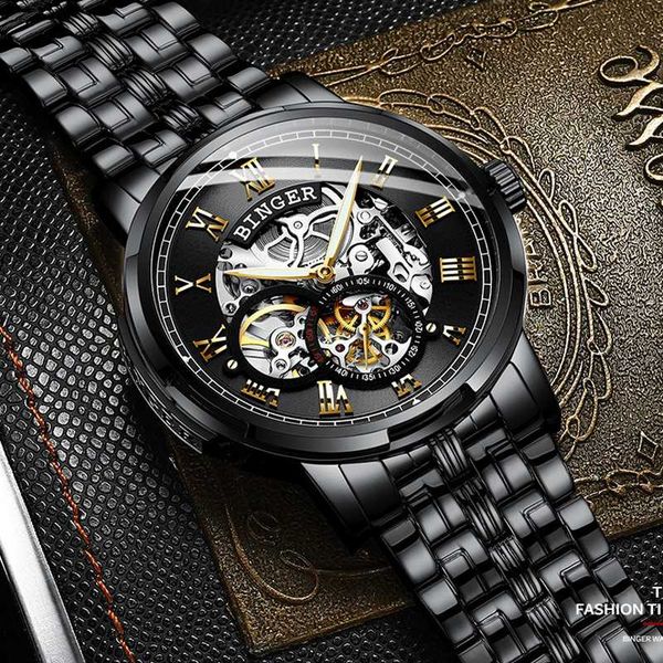 binger watch men classic design small seconds hand automatic mechanical black skeleton vintage man clock mens switzerland watch, Slivery;brown
binger watch men classic design small seconds hand automatic mechanical black skeleton vintage man clock mens switzerland watch, Slivery;brown