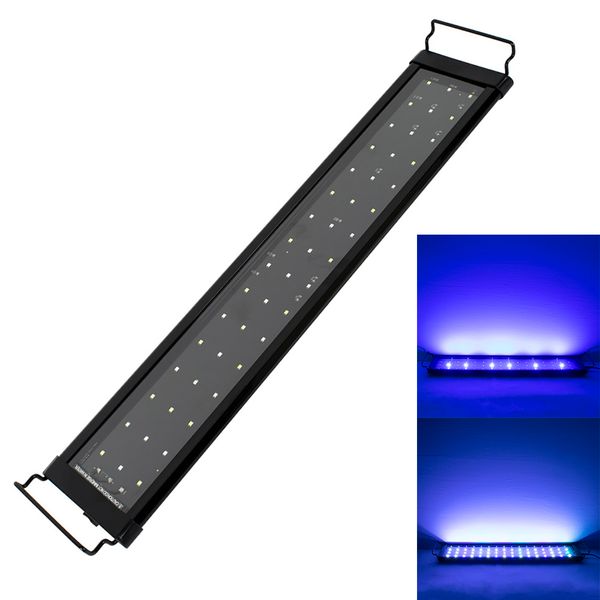 

24W 156 LED Full Spectrum Water Lamp 47.2inch Black US Standard Waterproof LED Aquarium Lights Fish Tank Light Clip Lamp Aquatic Decorations