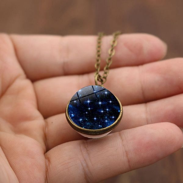 wg 1pc fshion milky way moon star double-sided glass ball time gem&stone necklace pendants for friendship jewelry, Silver
wg 1pc fshion milky way moon star double-sided glass ball time gem&stone necklace pendants for friendship jewelry, Silver
